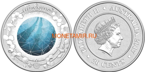  13,88  2017      10  (Australia 13,88$ 2017 Sollar System Space 10-coin Set)..000862855467/60 (,  7)