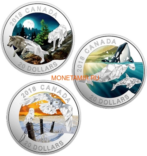  20  2018     (Canada 20C$ 2018 Geometric Fauna Orcas)..60 (,  3)