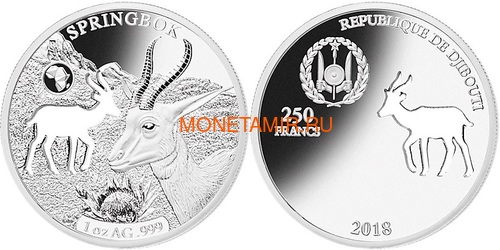  8250  2018            8  (Djibouti 8250 Francs 2018 Shapes of Africa Giraffe Lion Rhino Gazelle Elephant Ostrich Meerkat 8 coin set)..60 (,  4)