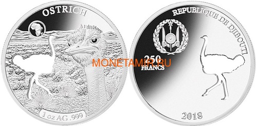  8250  2018            8  (Djibouti 8250 Francs 2018 Shapes of Africa Giraffe Lion Rhino Gazelle Elephant Ostrich Meerkat 8 coin set)..60 (,  6)