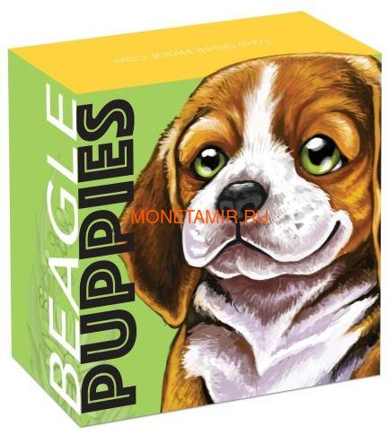  50  2018   (Tuvalu 50 cents 2018 Puppies Beagle 1/2oz Silver)..116 (,  3)