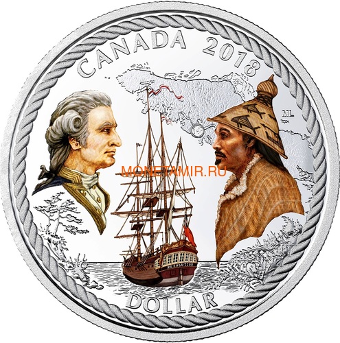  2018            (Canada 2018 Special Edition Silver Dollar Proof Set 240th Anniversary of Captain Cook at Nootka Sound)..60 (,  1)
