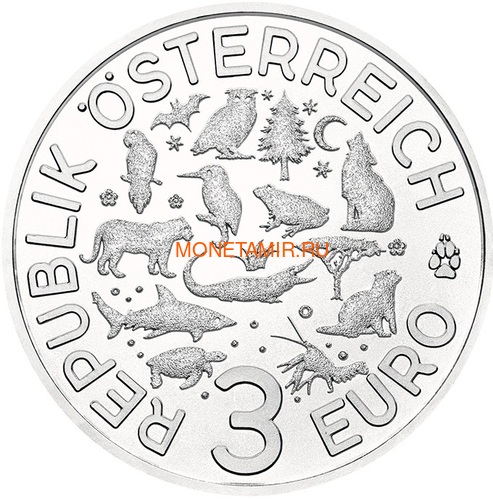  3  2018  (Colourful Creatures The Shark Austria 3 euro 2018)..60 (,  2)
