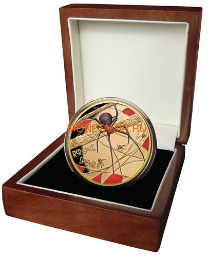  100  2018   (Niue 2018 $100 Deadly & Dangerous Red-Back Spider 1oz Gold Proof)..011624655579 (,  2)
