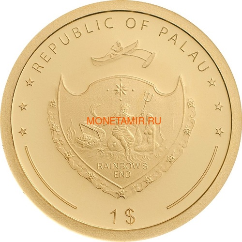  1  2019    (Palau 1$ 2019 Good Luck 4-leaf Clover)..69 (,  1)