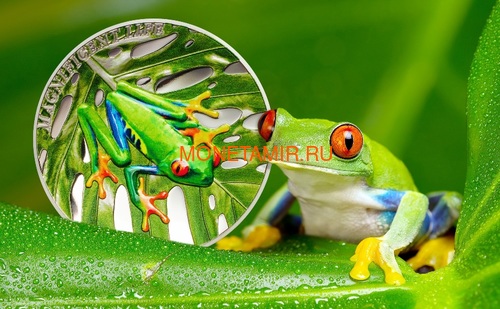   5  2018      (Cook Isl 5$ 2018 Magnificent Life Tree Frog 1Oz.999Silv)..69 (,  2)