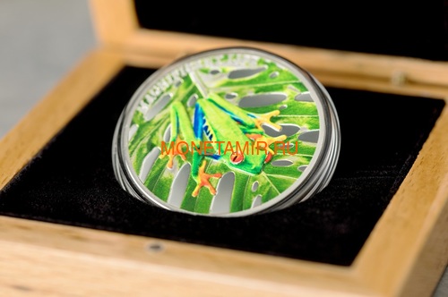   5  2018      (Cook Isl 5$ 2018 Magnificent Life Tree Frog 1Oz.999Silv)..69 (,  3)