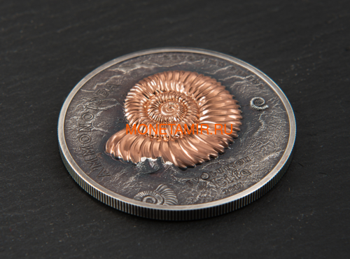  500  2015   (Mongolia 500T 2015 Ammonite Evolution 1oz Silver)..60 (,  2)