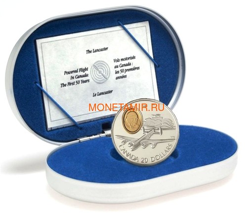  20  1990        (Canada 20$ 1990 Aviation Series Avro Lancaster John Emilius Fauquier 1oz Silver Coin)..68 (,  2)