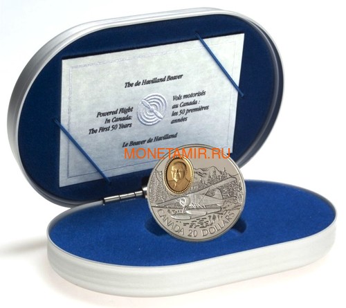  20  1991       (Canada 20$ 1991 Aviation Series De Havilland Beaver Phillip C.Garratt 1oz Silver Coin)..68 (,  2)