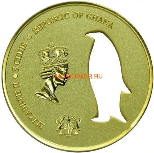  5  2017   (Ghana 5 Cedis 2017 Penguin Silhouette 1oz Silver Coin)..000419754963 (,  1)
