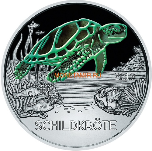  3  2019  (Colourful Creatures The Turtle Austria 3 euro 2019)..67 (,  1)