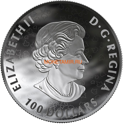  100  2019       (Canada 100$ 2019 Wolves Nature's Grandeur Series Piedfort Concave 10 oz Silver Coin)..67 (,  2)