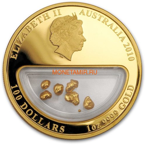  100  2010     (Australia 100$ 2010 Treasures of Australia Gold 1oz Gold Proof Coin)..K3,5G (,  1)