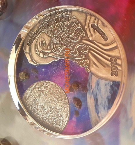 5  2019       (Ghana 5 cedis 2019 Leonardo da Vinci Space Meteorite Northwest Africa 1oz Silver Coin)..65 (,  1)