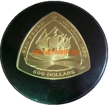  600  2007     (Bermuda 600$ 2007 San Pedro Triangle Kilo Gold Coin)..60 ()