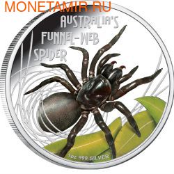  1  2012       (Tuvalu 1$ 2012 Deadly and Dangerous Funnel Web Spider 1oz Silver Coin)..000342240960/92 ()