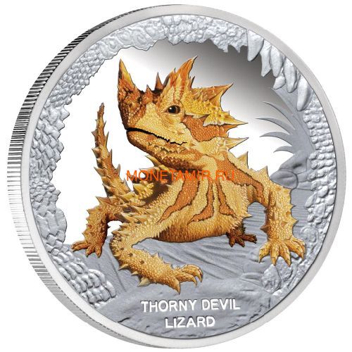  1  2014      (Tuvalu $1 2014 Thorny Devil Lizard Remarkable Reptiles 1oz Silver Proof Coin)...000274348680/60 ()
