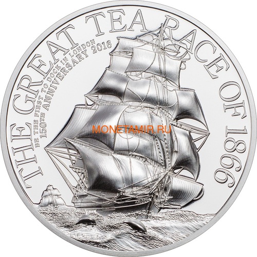   10  2016        (Cook Islands 10$ 2016 The Great Tea Race 2oz Silver Coin)..60 ()
