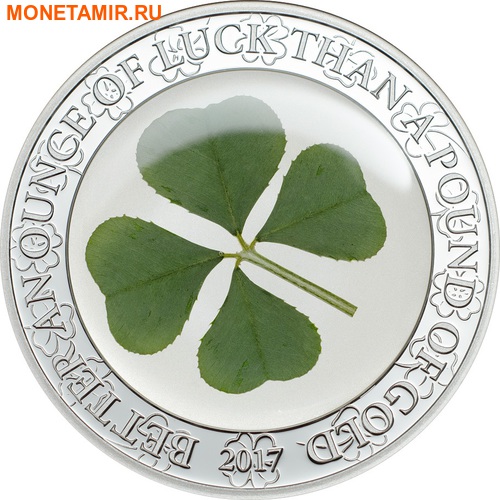  5  2017     (Palau 5$ 2017 Ounce of Luck 4-leaf clover)..60 ()