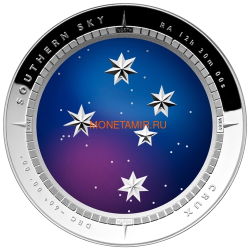  5  2012      (Australia 5$ 2012 Southern Sky Crux Domed 1oz Silver Coin)..60 ()