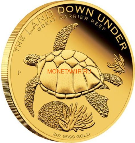  200  2014      (Australia 200$ 2014 Turtle The Land Down Under  Great Barrier Reef 2014 2oz)..67 ()