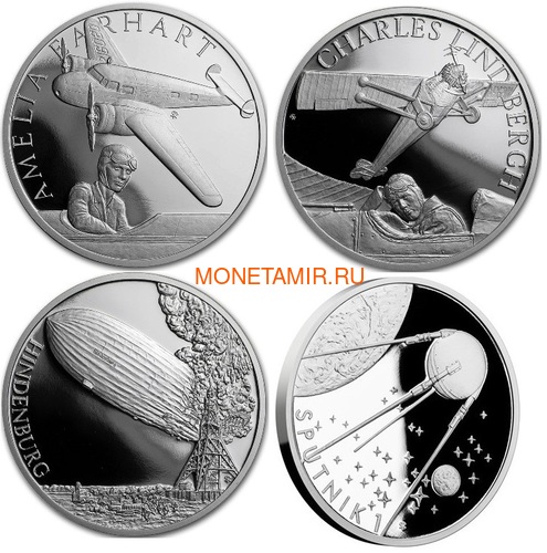  41  2017        1    (  ) Niue 41 dollar 2017 Century of flight Amelia Earhart Charles Lindbergh Hindenburg Airship Launch of Sputnik 1..60 ()