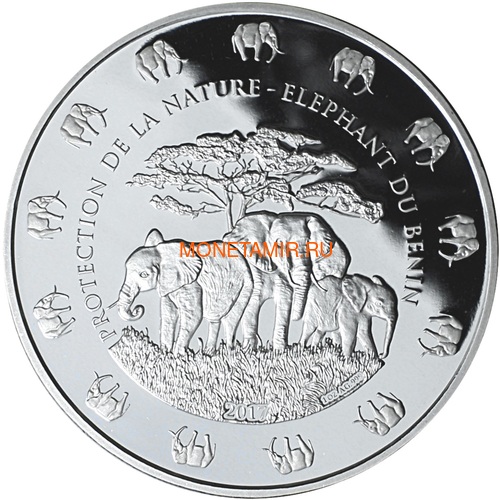  1000  2017       (Benin 1000 Francs CFA 2017 Elephant)..60 ()