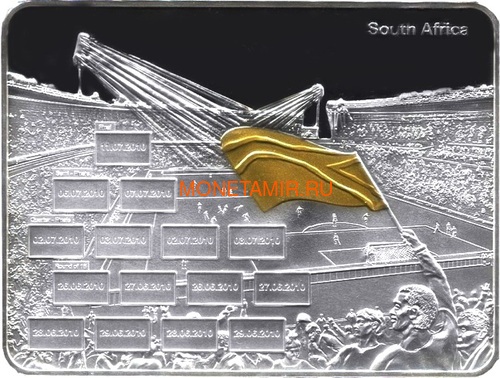  50  2010       2010   (Liberia 50$ 2010 FIFA World Cup in South Africa 2010 Stadium Flags)..004164536538/60 ()