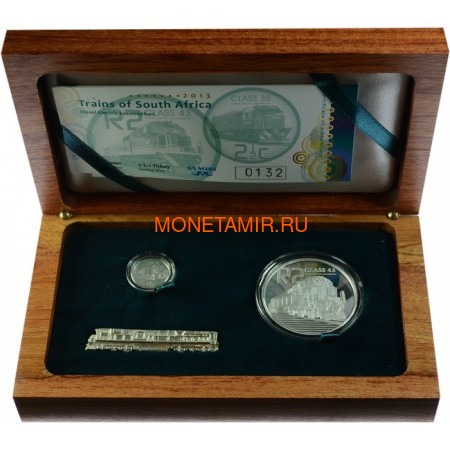   2  + 2,5  2013 -         (Silver Proof Combo Set R2 and 2,5c 2013 South Africa Trains of South Africa Diesel Electric Locomotives)..000908444873/60 ()