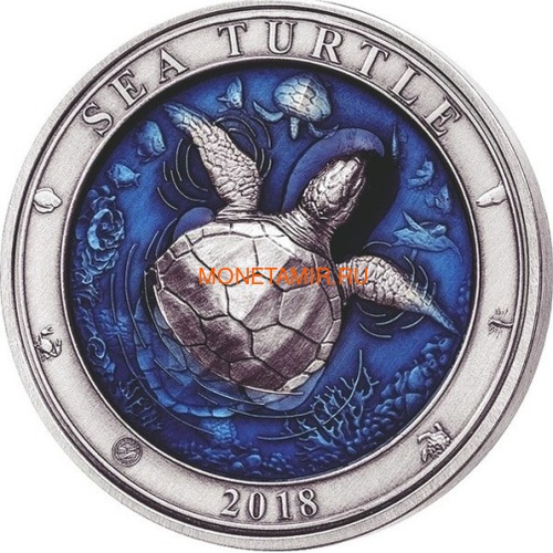  5  2018     (Barbados 5$ 2018 Sea Turtle Underwater World)..60 ()