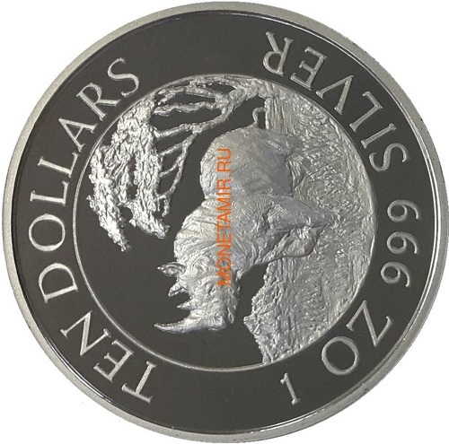  10  1996  (Zimbabwe 10$ 1996 Rhinoceros)..000209655905 ()