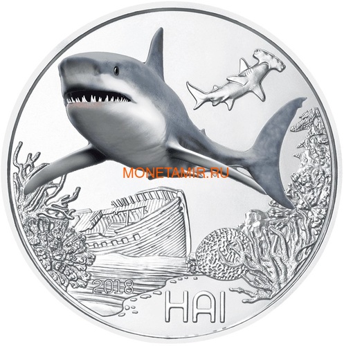  3  2018  (Colourful Creatures The Shark Austria 3 euro 2018)..60 ()