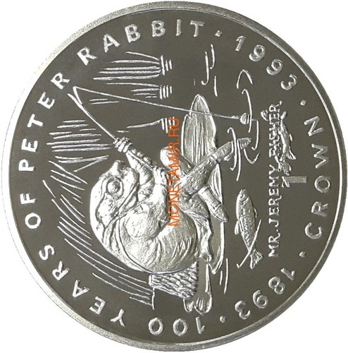  1  1993      100     (Gibraltar 1Cr 1993 Mr.Jeremy Fisher 100 Years of Peter Rabbit 1oz Silver Proof)..000253756243/64 ()