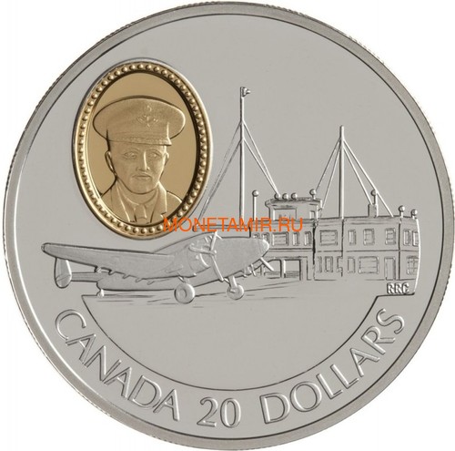  20  1993  14 e      (Canada 20$ 1993 Aviation Series Lockheed 14 Super Electra Zebulon Lewis Leigh 1oz Silver Coin)..68 ()
