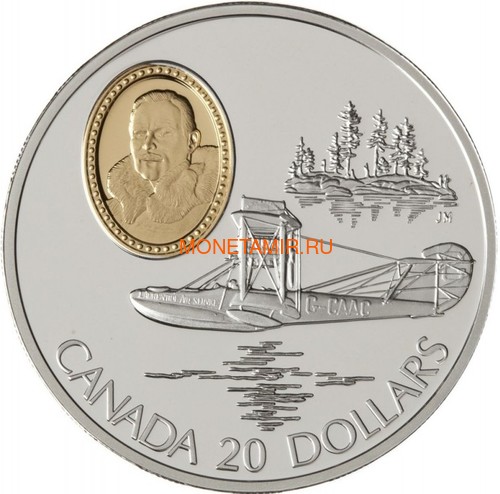  20  1994  HS-2L    (Canada 20$ 1994 Aviation Series Curtis HS-2L Stuart Graham 1oz Silver Coin)..68 ()