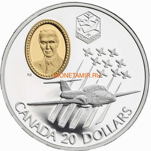  20  1997  CT-114 Tutor    (Canada 20$ 1997 Canadair CT-114 Tutor Edward Higgins Aviation Series 1oz Silver Coin)..68 ()