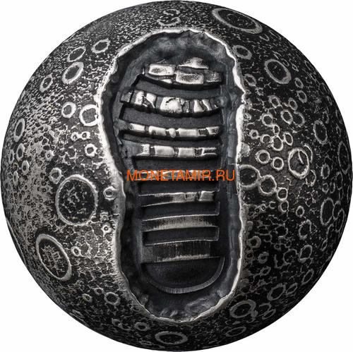  5  2019    50    (Barbados 5$ 2019 Moon Landing 50th Anniversary 1 Oz Silver Coin Spherical)..E92 ()