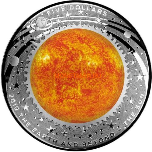  5  2019       (Australia 2019 $5 The Earth and Beyond The Sun Silv Proof Domed Coin)..67 ()