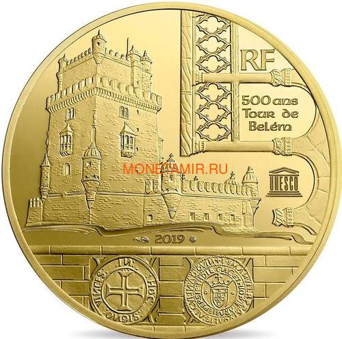  200  2019       (France 200E 2019 Tower Belem Vasco de Gama Gold Proof Coin)..67 ()