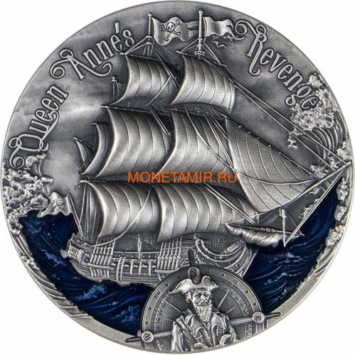  2000  2019           (Cameroon 2000 Francs 2019 Revenge Queen Anne's Blackbeard's Ship 2 oz Silver Coins)..67 ()