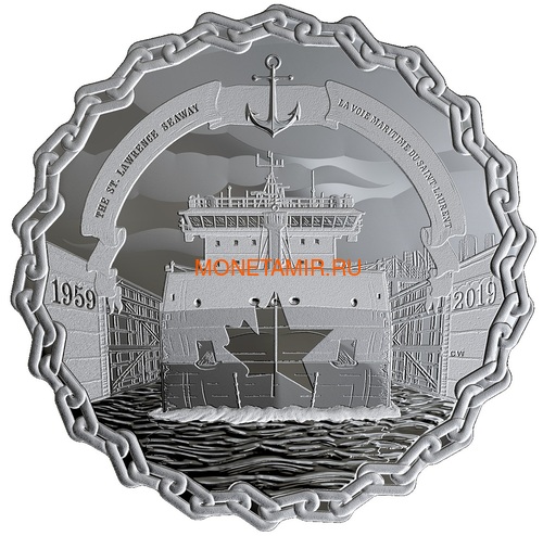  30  2019     60     (Canada 30$ 2019 The 60th Anniversary of the St. Lawrence Seaway Ship 2Oz Silver Coin)..67 ()
