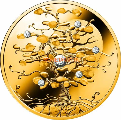 100  2019    (Niue 100$ 2019 Tree of Luck Diamond 1,5 Oz Gold Coin)..75 ()