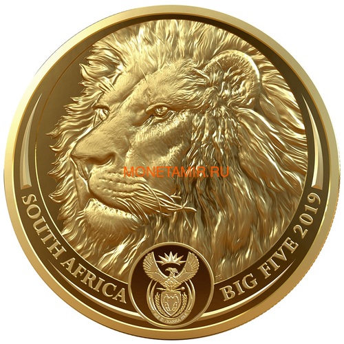   50  2019     (South Africa 50 Rand 2019 Lion Big Five 1oz Gold Coin)..65 ()