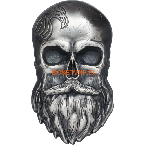  5  2019   (Palau 5$ 2019 Biker Skull 1 oz Silver Coin)..65 ()