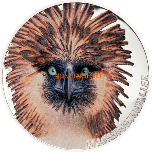   5  2019      (Cook Isl 5$ 2019 Magnificent Life Philippine Eagle 1oz Silver Coin)..65 ()