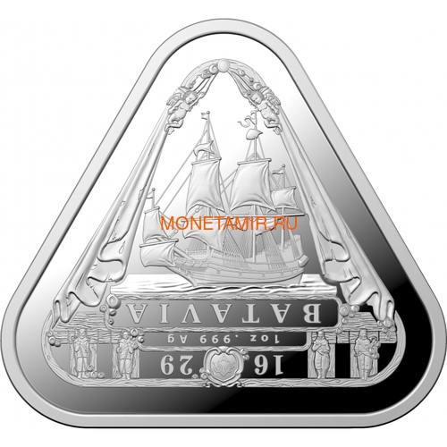  1  2019     (Australia 1$ 2019 Batavia Australian Shipwrecks First Triangular Bullion 1 oz Silver Coin)..65 ()
