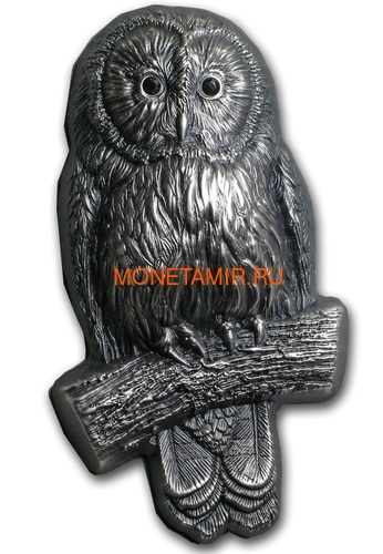  1000  2019    (Mongolia 1000T 2019 Ural Owl 3D 2 oz Silver Coin)..65 ()