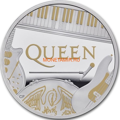  2  2020    (GB 2&#163; 2020 Queen Music Legends 1oz Silver Proof Coin)..92E ()