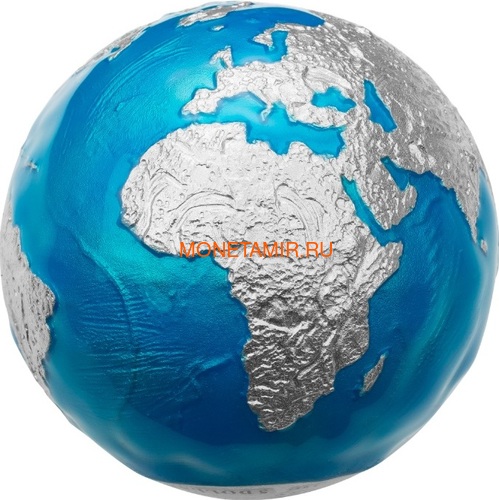  5  2020       (Barbados 5$ 2020 Blue Marble Planet Earth 3oz Silver Coin Spherical)..94 ()